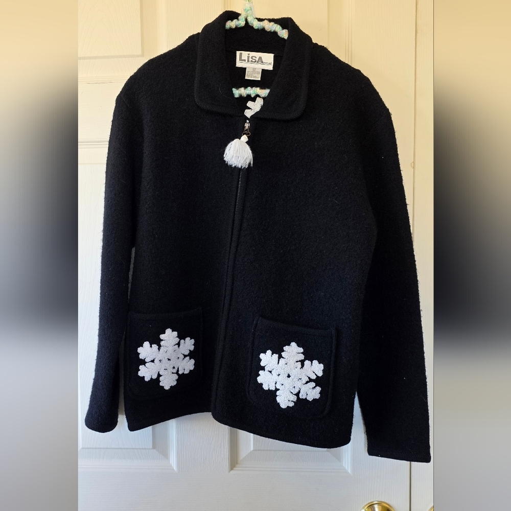 Vintage Lisa International Black Wool Jacket